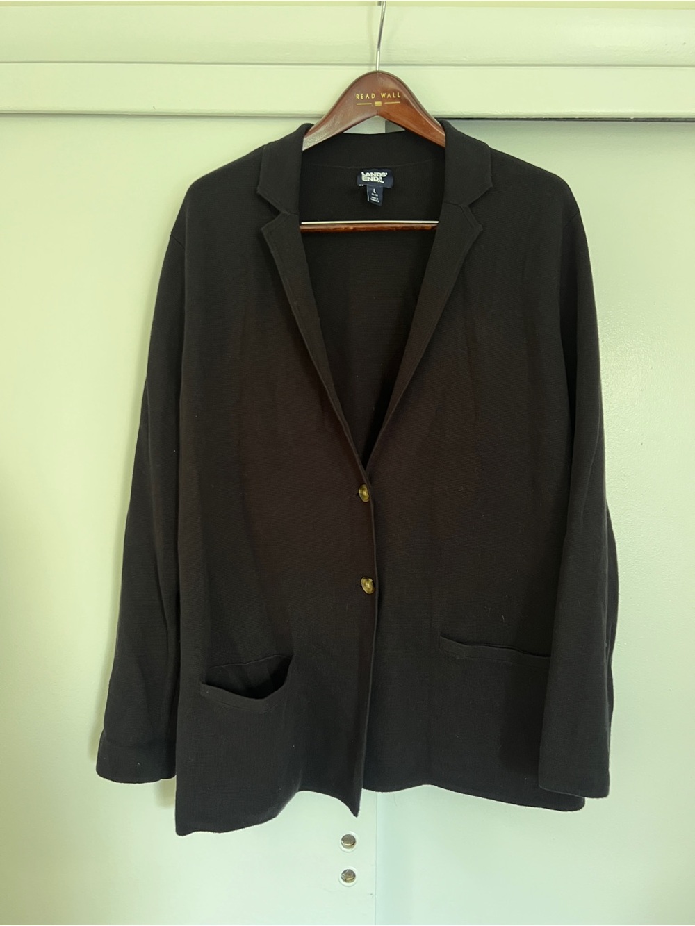 Lands' End - Women’s Black Knit Blazer Jacket